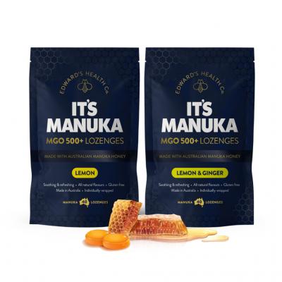 Our soothing and delicious It’s Manuka lozenges contain premium and high-grade Australian manuka honey (MGO 500+) that helps nip the throat tickles in the bud. Gluten-free & all natural ingredients.