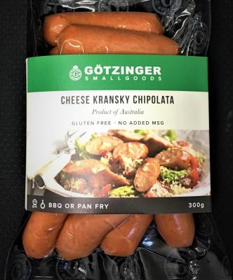 The Cheese Kransky Chipolatas may be  small but they are the most popular in our  range! Packed with pepper, paprika and  high melt cheese for big flavor