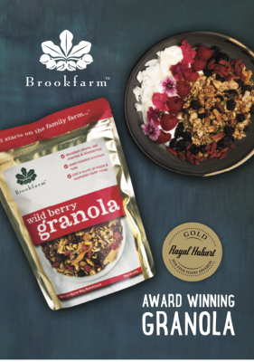 Awarded a Gold Medal at the Royal Hobart show, our Wild Berry Granola is wildly delicious and rich in Australian grains and flavour. It includes tart cherries and blueberries, oven roasted premium nuts with just a touch of maple and Australian bush honey,
